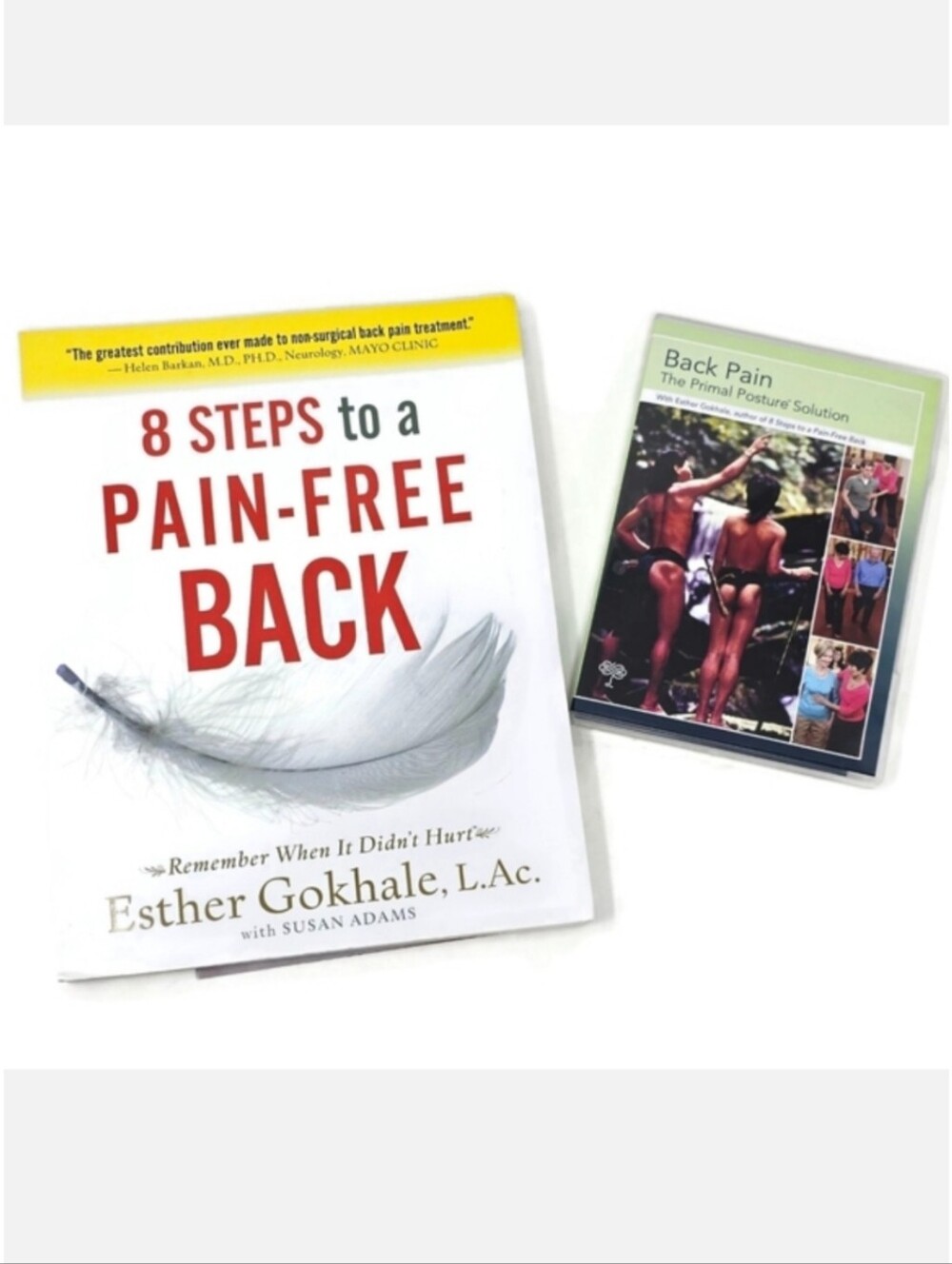 Eight Steps To A Pain Free Back Book & DVD Bundle Esther Gokhale
